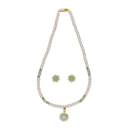 J Pearls Babita 1 Line Pearl Sets - Real Pearl Jewelry