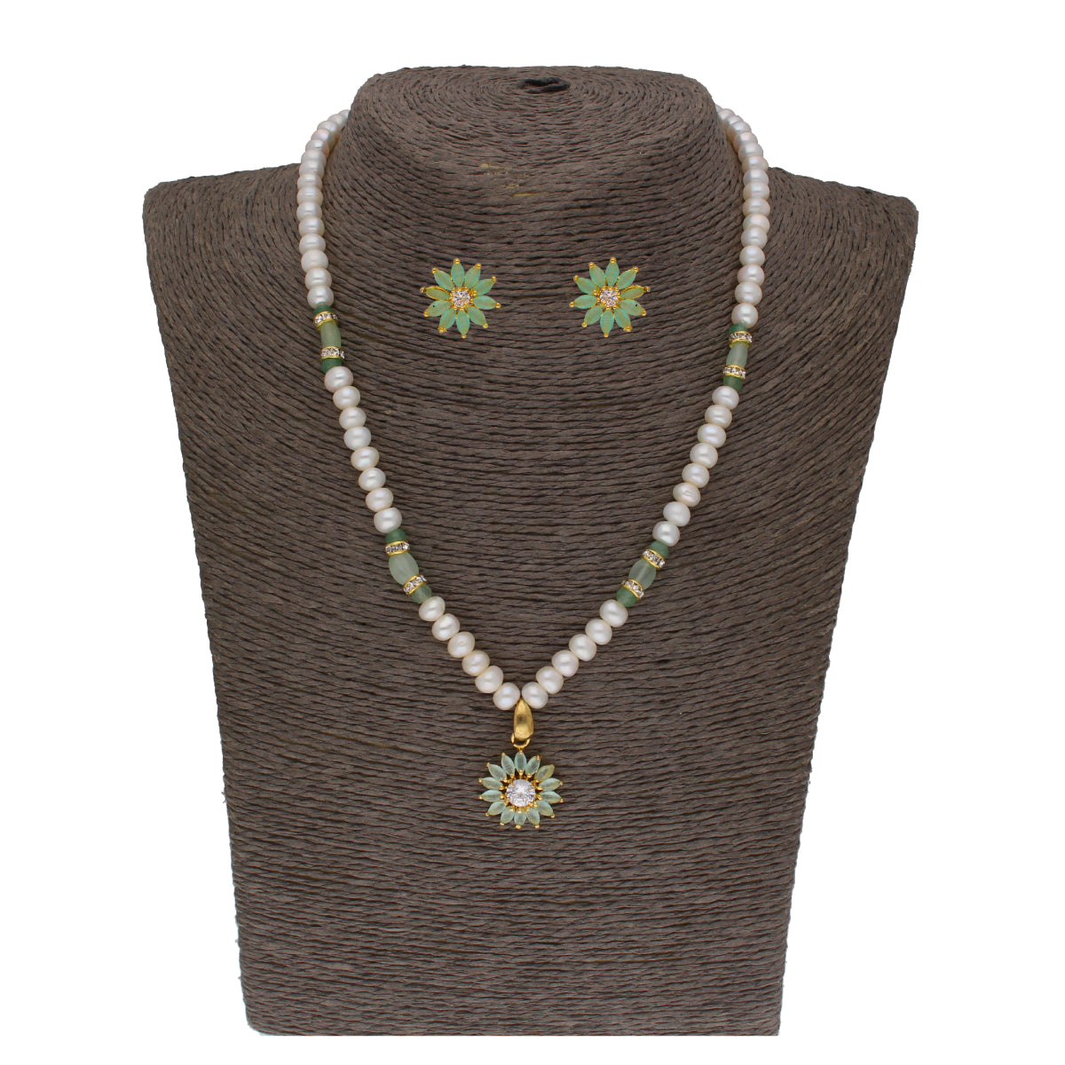 J Pearls Babita 1 Line Pearl Sets - Real Pearl Jewelry