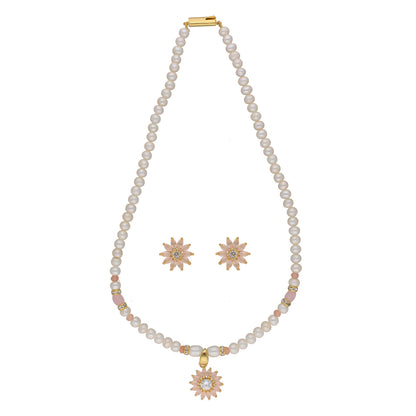 J Pearls Dhavni 1 Line Pearl Sets - Real Pearl Jewelry
