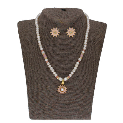 J Pearls Dhavni 1 Line Pearl Sets - Real Pearl Jewelry