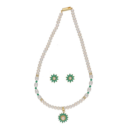 J Pearls Bahupuspa 1 Line Pearl Sets - Real Pearl Jewelry