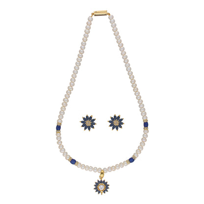 J Pearls Eeshika 1 Line Pearl Sets - Real Pearl Jewelry