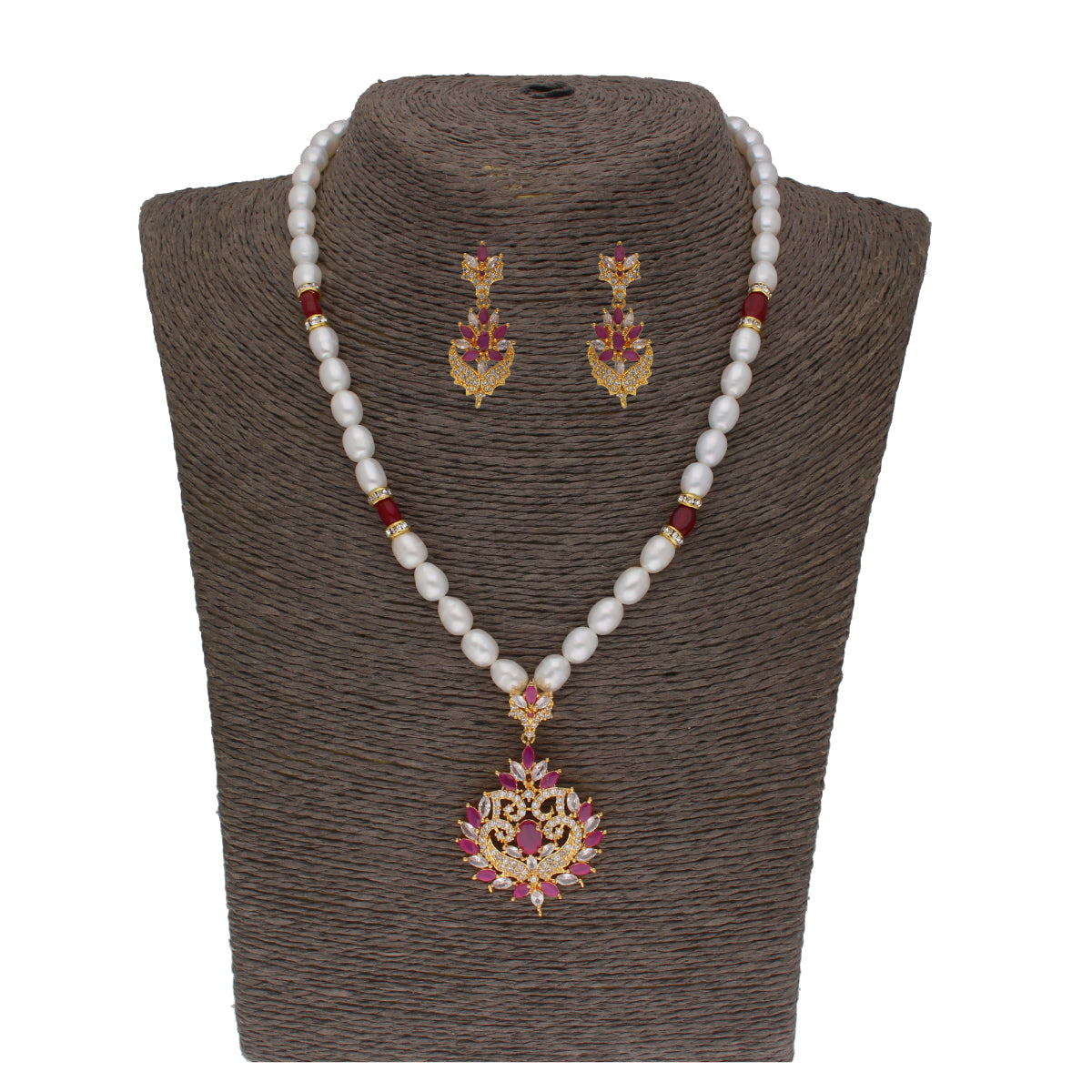 J Pearls Dheeksha 1 Line Pearl Sets - Real Pearl Jewelry