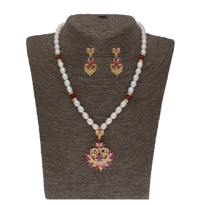 J Pearls Dheeksha 1 Line Pearl Sets - Real Pearl Jewelry