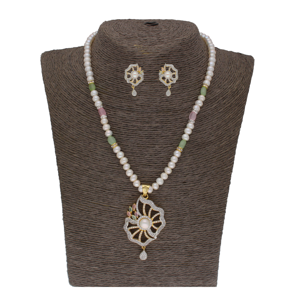 J Pearls Dheivavadivu 1 Line Pearl Sets - Real Pearl Jewelry