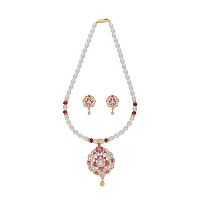 J Pearls Krishna 1 Line Pearl Sets - Real Pearl Jewelry