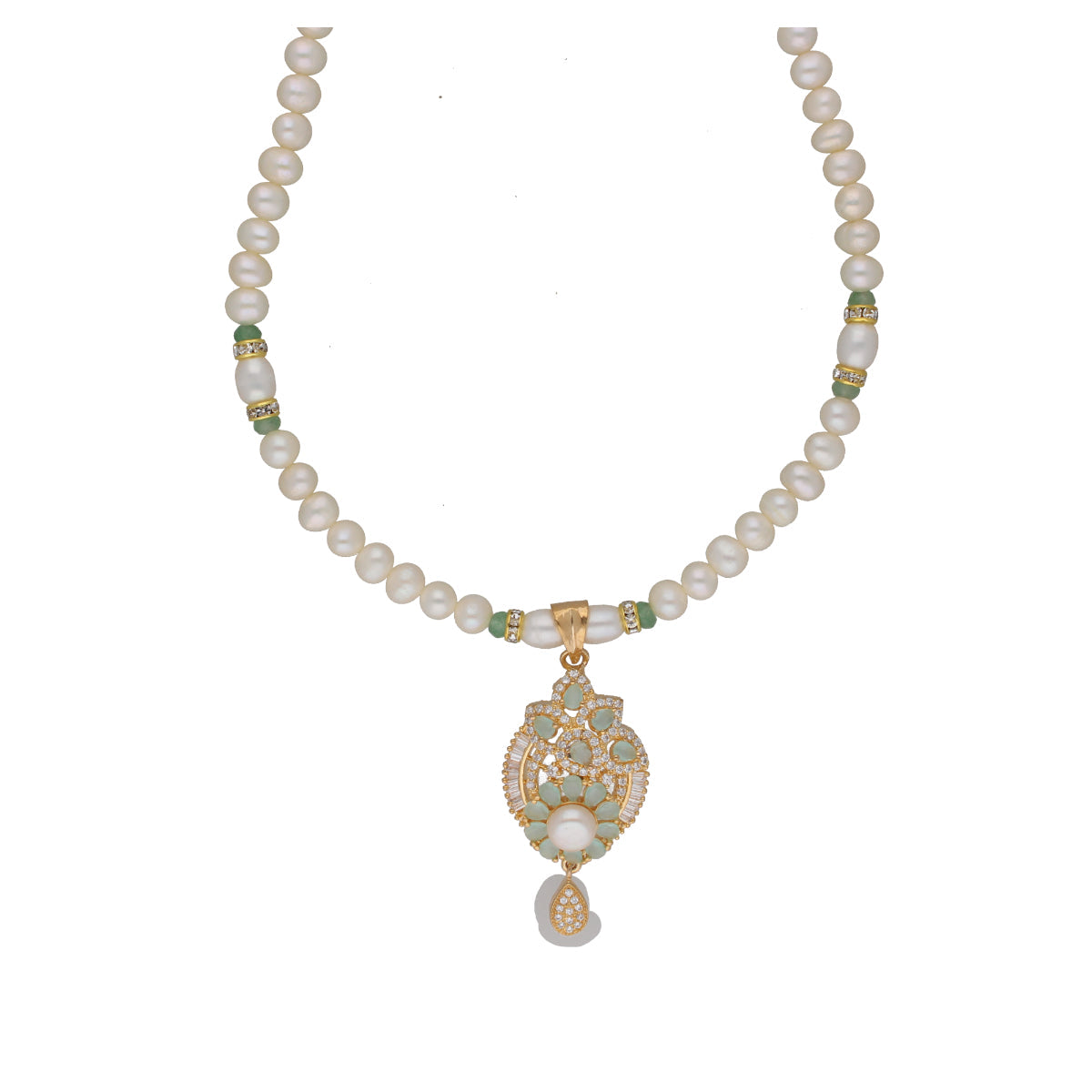 J Pearls Jhanvi 1 Line Pearl Sets - Real Pearl Jewelry