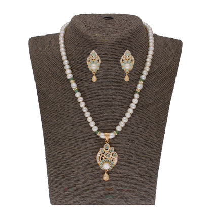 J Pearls Jhanvi 1 Line Pearl Sets - Real Pearl Jewelry