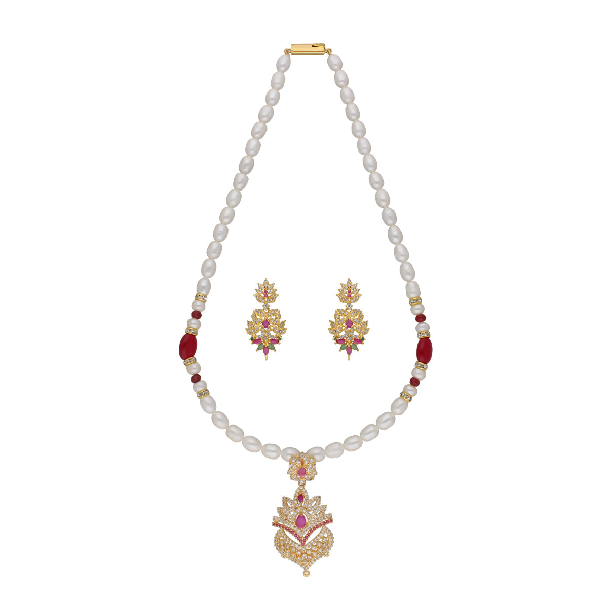 J Pearls Fritha 1 Line Pearl Sets - Real Pearl Jewelry
