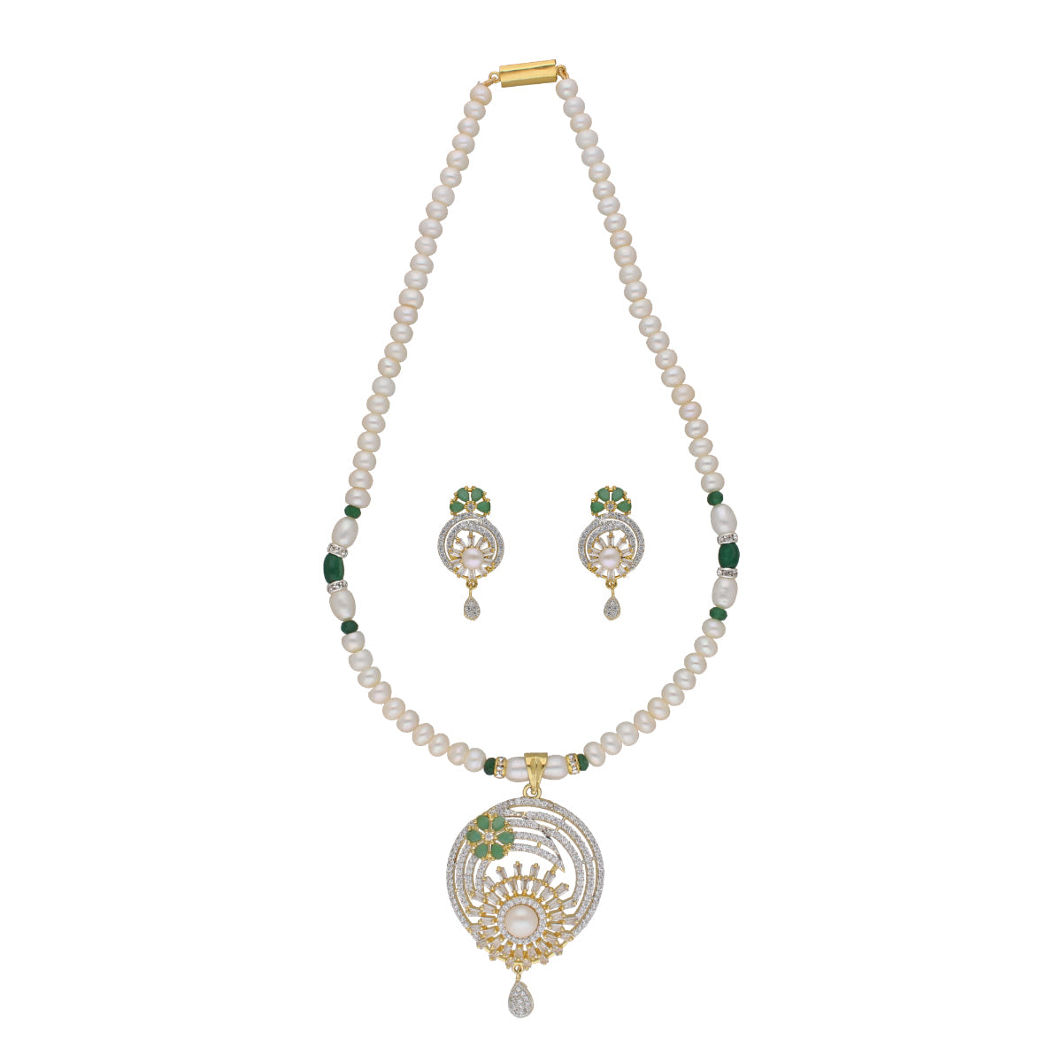 J Pearls Naira 1 Line Pearl Sets - Real Pearl Jewelry