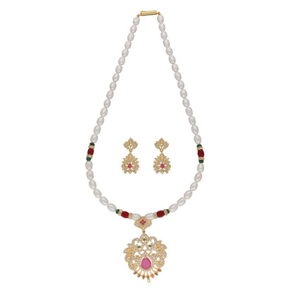 J Pearls Bahgvanti 1 Line Pearl Sets - Real Pearl Jewelry
