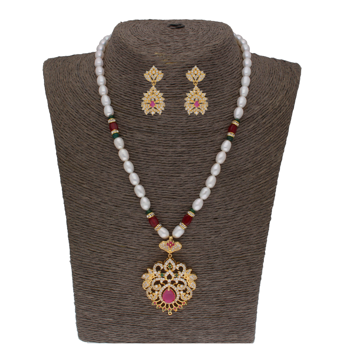 J Pearls Bahgvanti 1 Line Pearl Sets - Real Pearl Jewelry