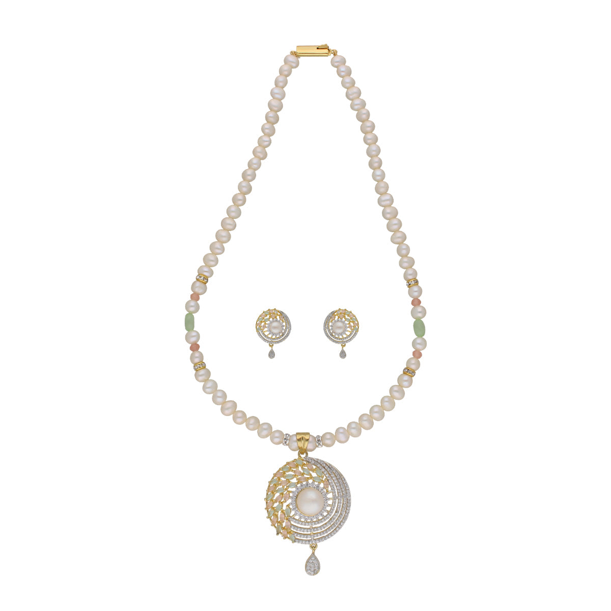 J Pearls Baani 1 Line Pearl Sets - Real Pearl Jewelry