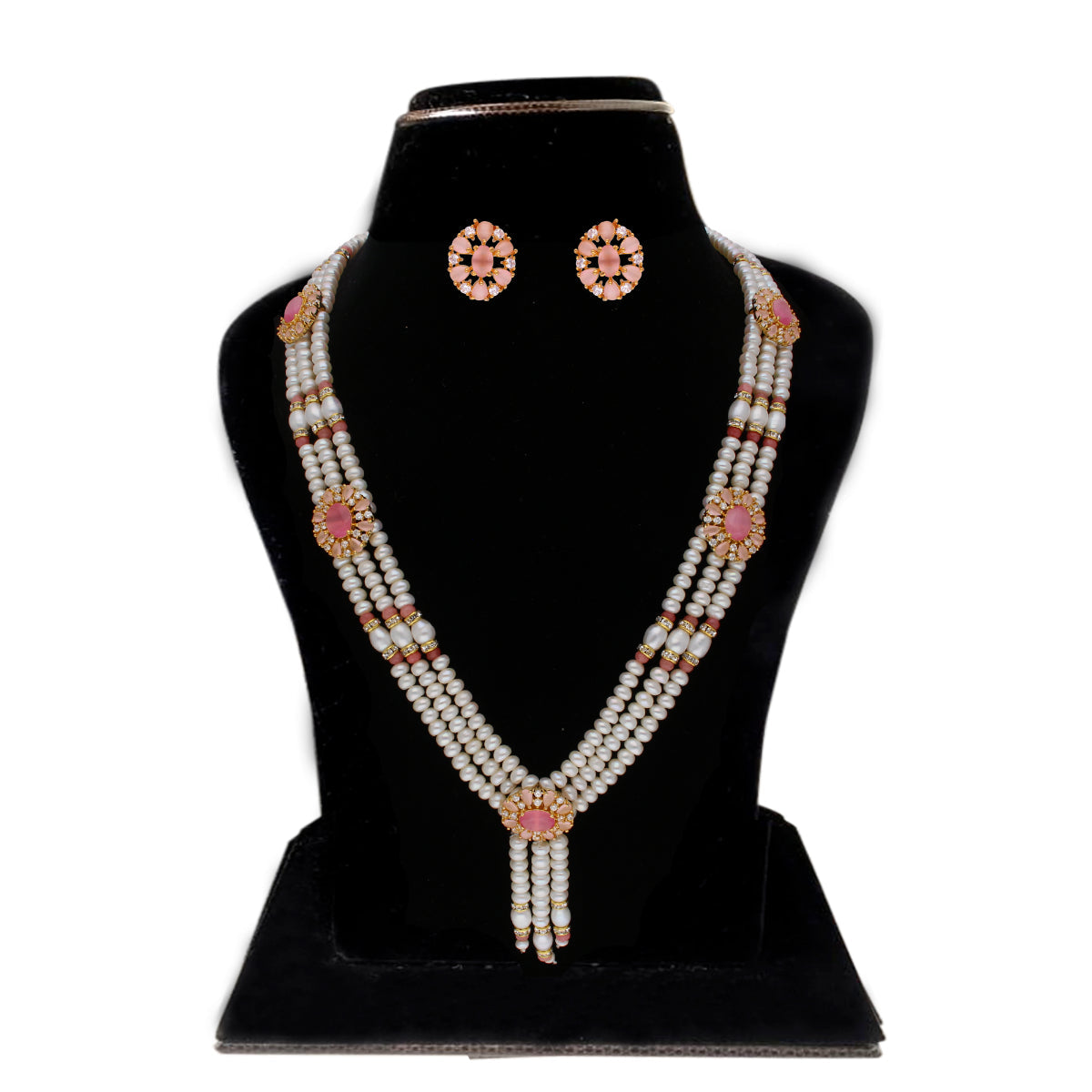 J Pearls Eva 3 Lines Pearl Sets - Real Pearl Jewelry