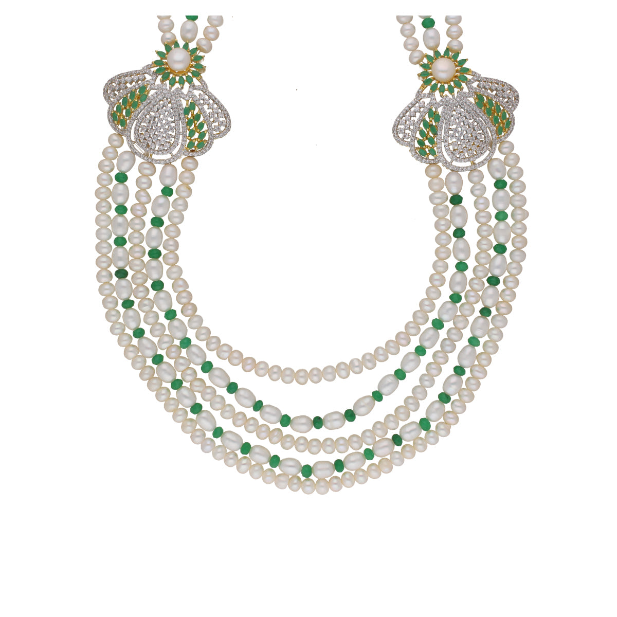 J Pearls Baldar 5 Lines Pearl Sets - Real Pearl Jewelry