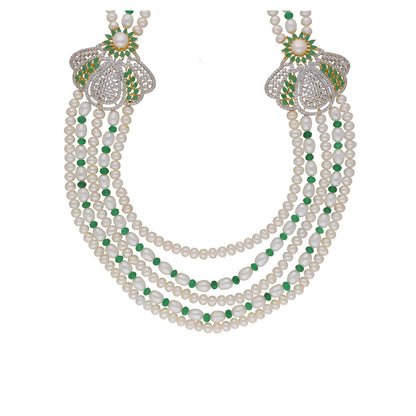 J Pearls Baldar 5 Lines Pearl Sets - Real Pearl Jewelry