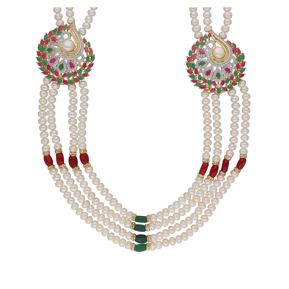 J Pearls Gamini 4 Lines Pearl Sets - Real Pearl Jewelry