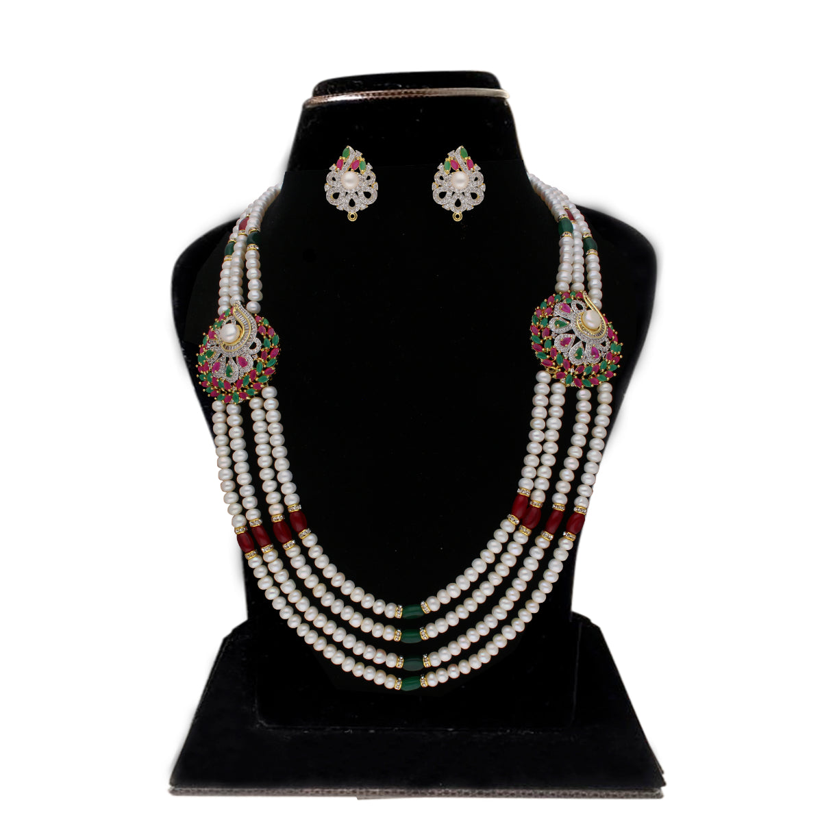 J Pearls Gamini 4 Lines Pearl Sets - Real Pearl Jewelry