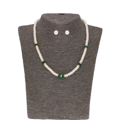 J Pearls Abharika 1 Line Pearl Set - Real Pearl Jewelry