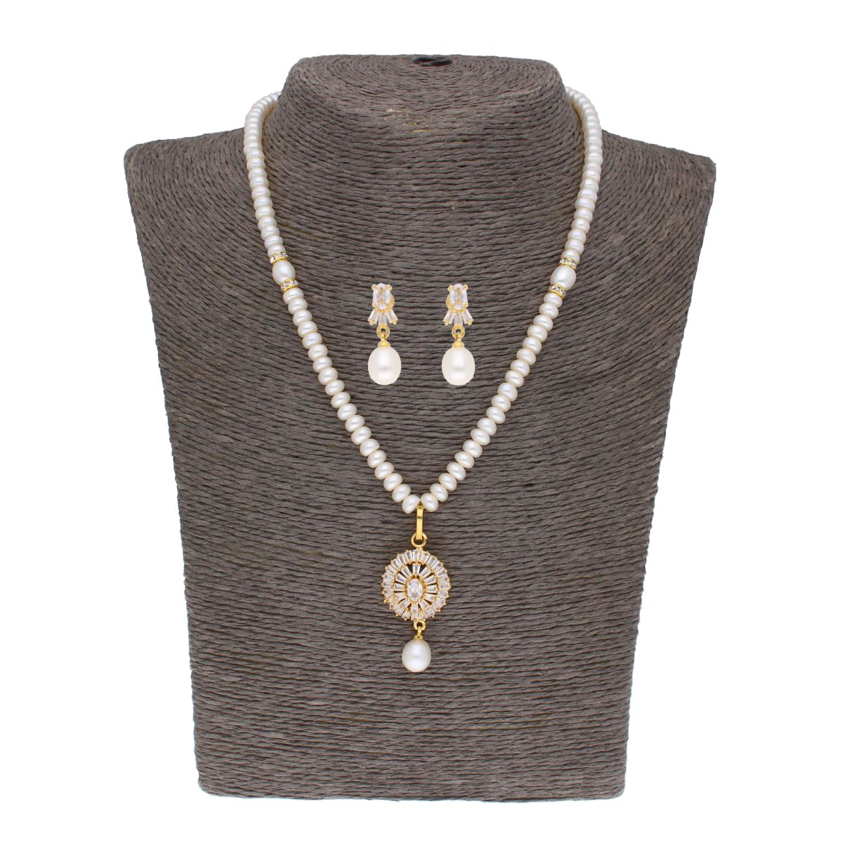 J Pearls Eeshika Pearl Set - Real Pearl Jewelry