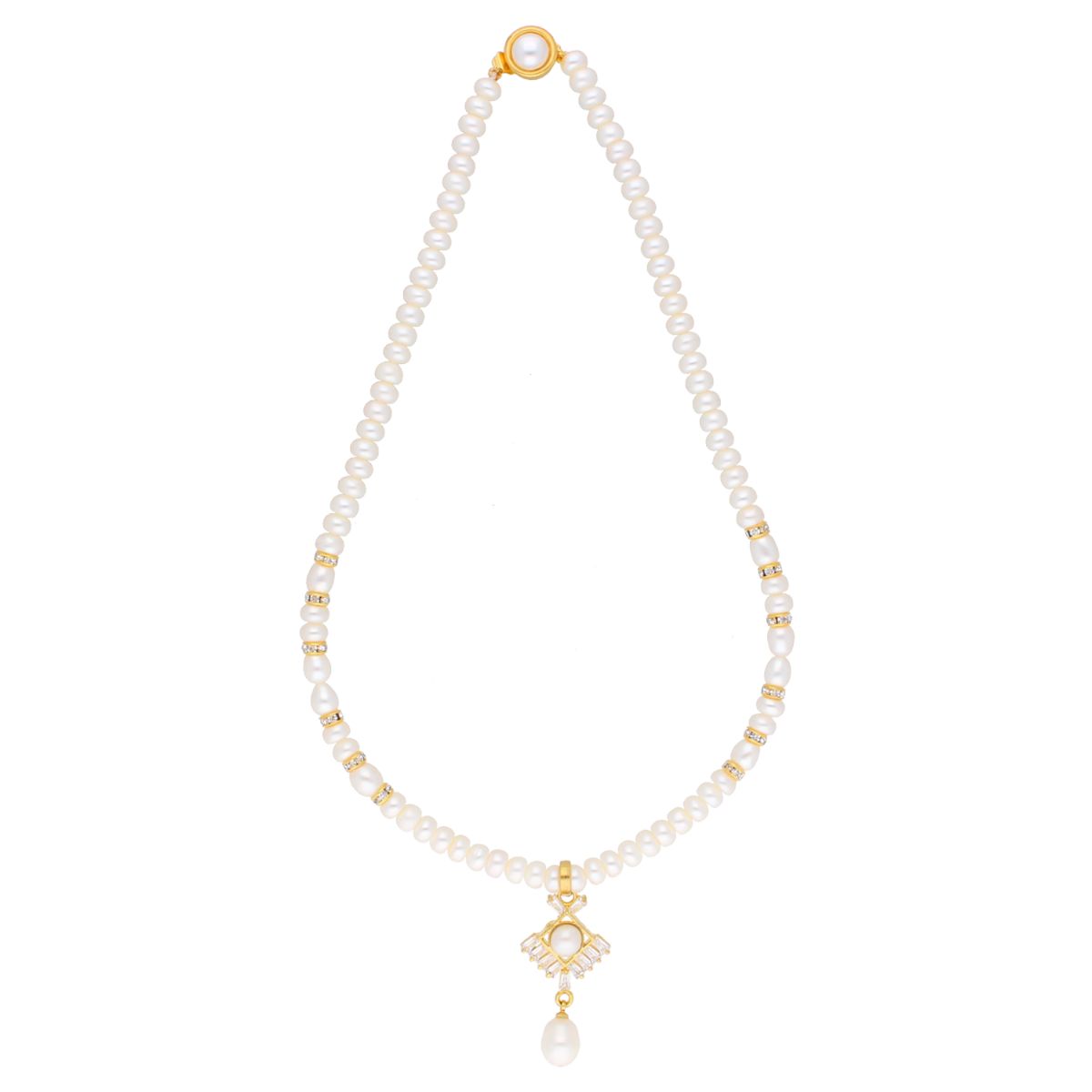 J Pearls Yashvi Pearl Set - Real Pearl Jewelry