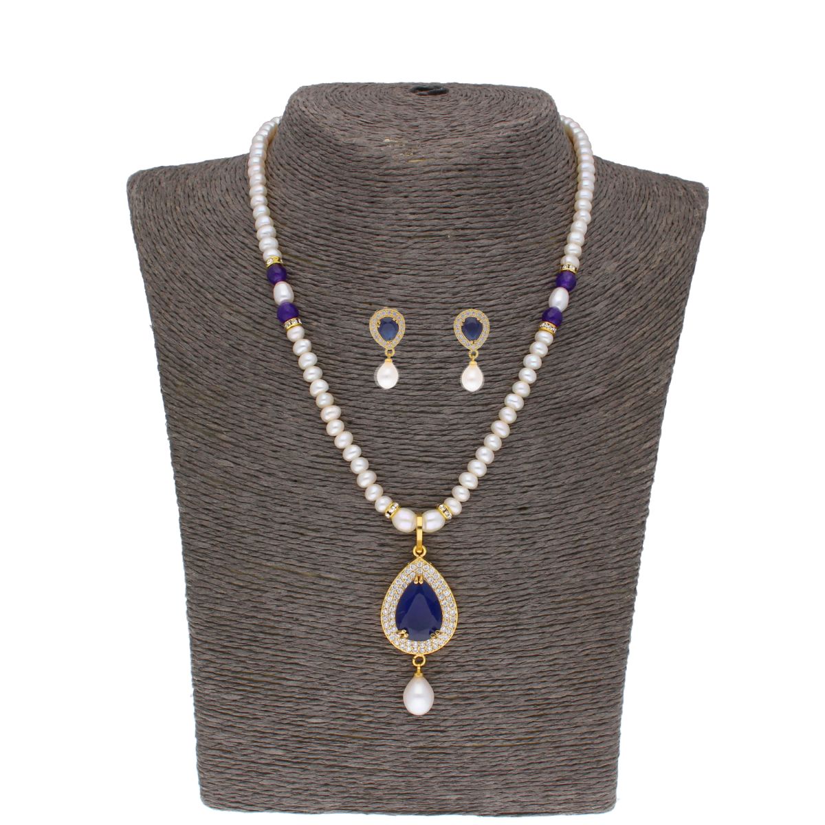 J Pearls Jaanvi Pearl Set - Real Pearl Jewelry