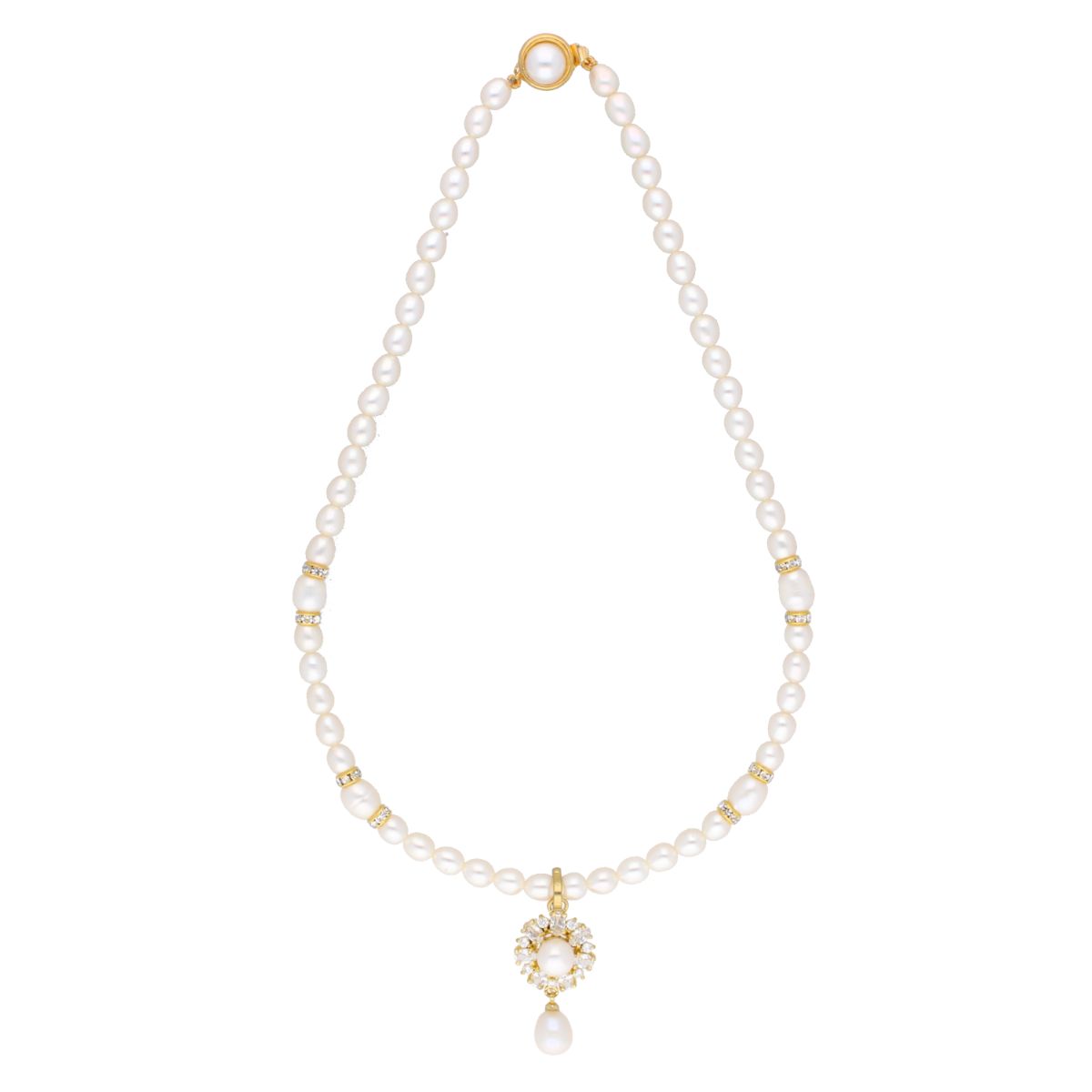 J Pearls Theertha Pearl Set - Real Pearl Jewelry