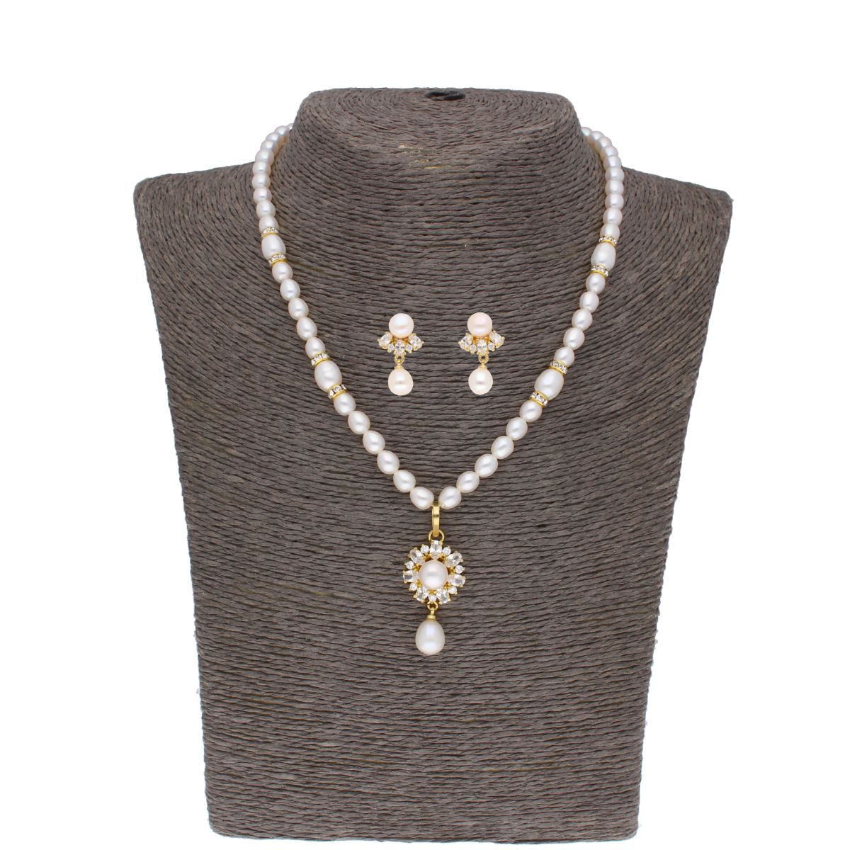 J Pearls Theertha Pearl Set - Real Pearl Jewelry