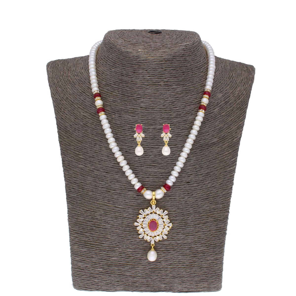 J Pearls Abdhija Pearl Set - Real Pearl Jewelry