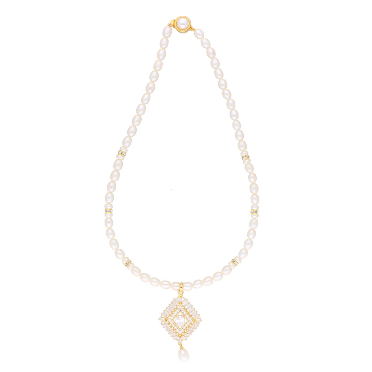 J Pearls Abarna Pearl Set - Real Pearl Jewelry