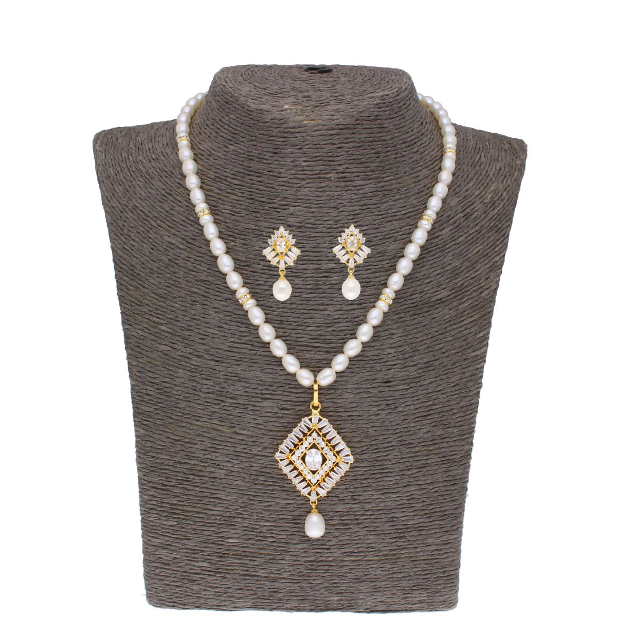 J Pearls Abarna Pearl Set - Real Pearl Jewelry