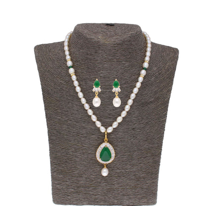 J Pearls Dhenuka Pearl Set - Real Pearl Jewelry