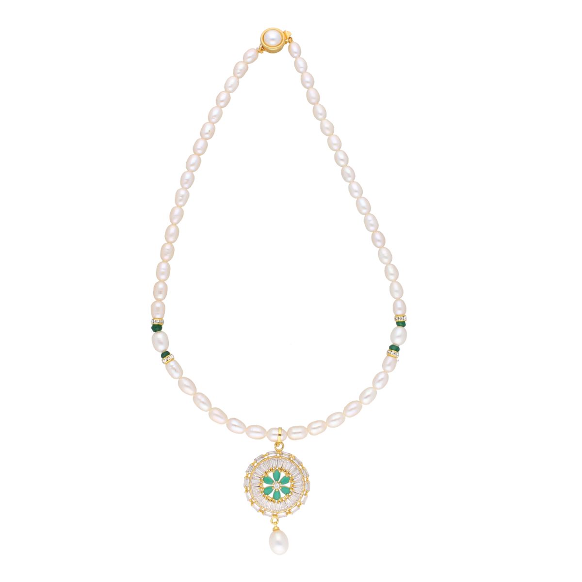 J Pearls Theertha Pearl Set - Real Pearl Jewelry