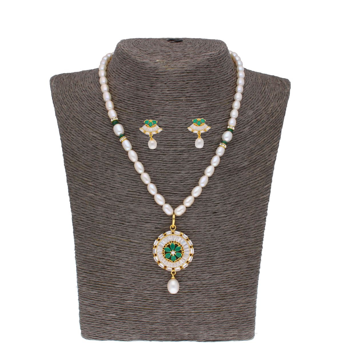 J Pearls Theertha Pearl Set - Real Pearl Jewelry