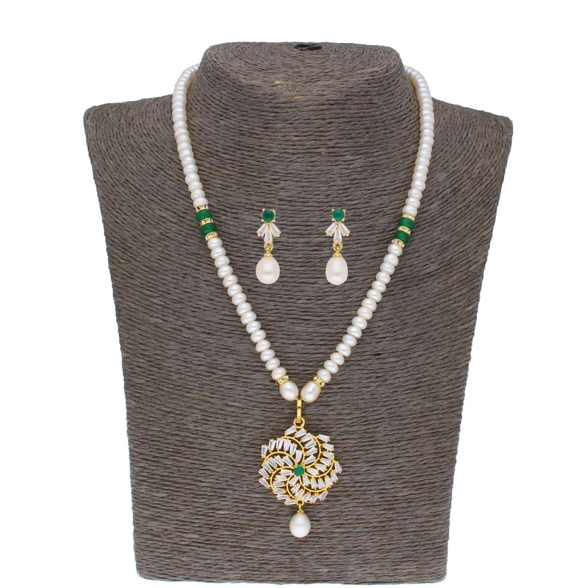 J Pearls Yashvi Pearl Set - Real Pearl Jewelry