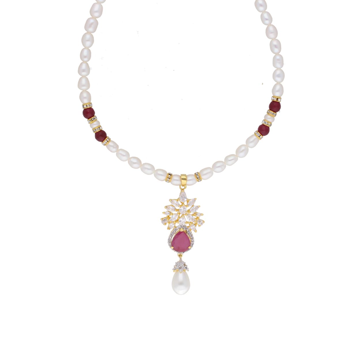 J Pearls Navishka Pearl Set - Real Pearl Jewelry