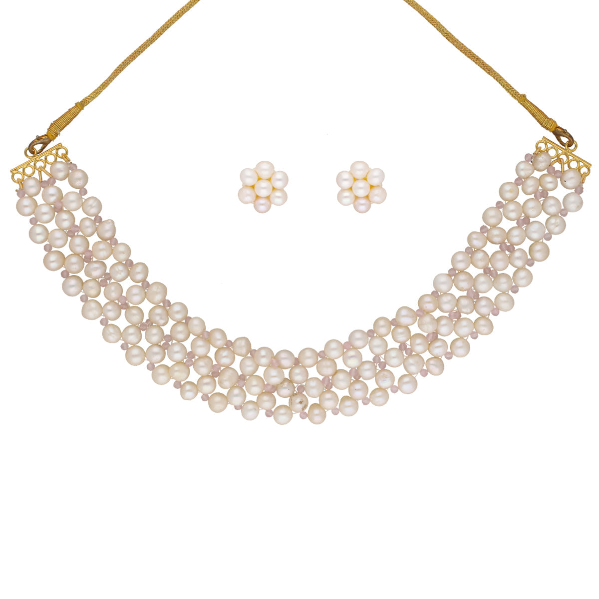 J Pearls Cherry 1 Line Pearl Choker - Real Pearl Jewelry