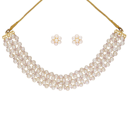 J Pearls Cherry 1 Line Pearl Choker - Real Pearl Jewelry