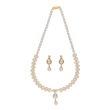 J Pearls Dharti 1 Line Pearl Sets - Real Pearl Jewelry