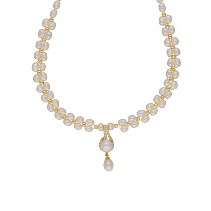 J Pearls Dharti 1 Line Pearl Sets - Real Pearl Jewelry