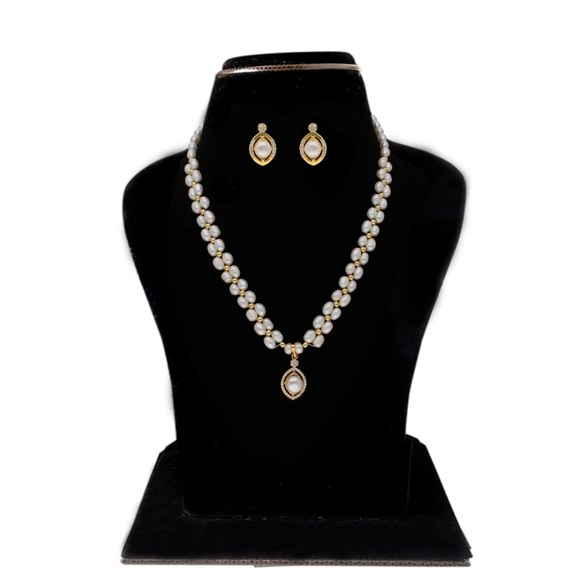 J Pearls Dhena 1 Line Pearl Sets - Real Pearl Jewelry