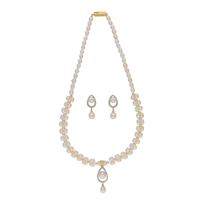 J Pearls Badarika 1 Line Pearl Sets - Real Pearl Jewelry
