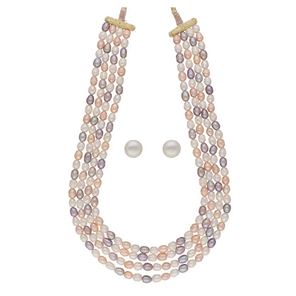 J Pearls Freena 4 Lines Pearl Sets - Real Pearl Jewelry