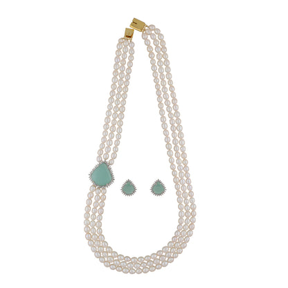 J Pearls Jabala 3 Lines Pearl Set - Real Pearl Jewelry
