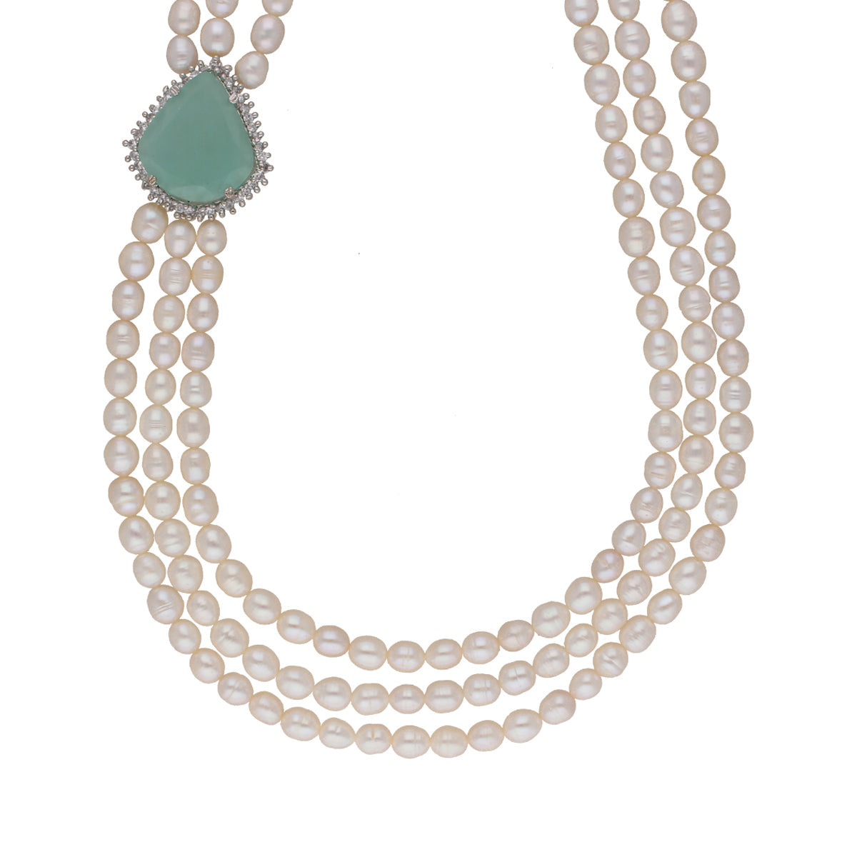 J Pearls Jabala 3 Lines Pearl Set - Real Pearl Jewelry