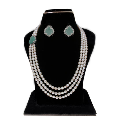 J Pearls Jabala 3 Lines Pearl Set - Real Pearl Jewelry