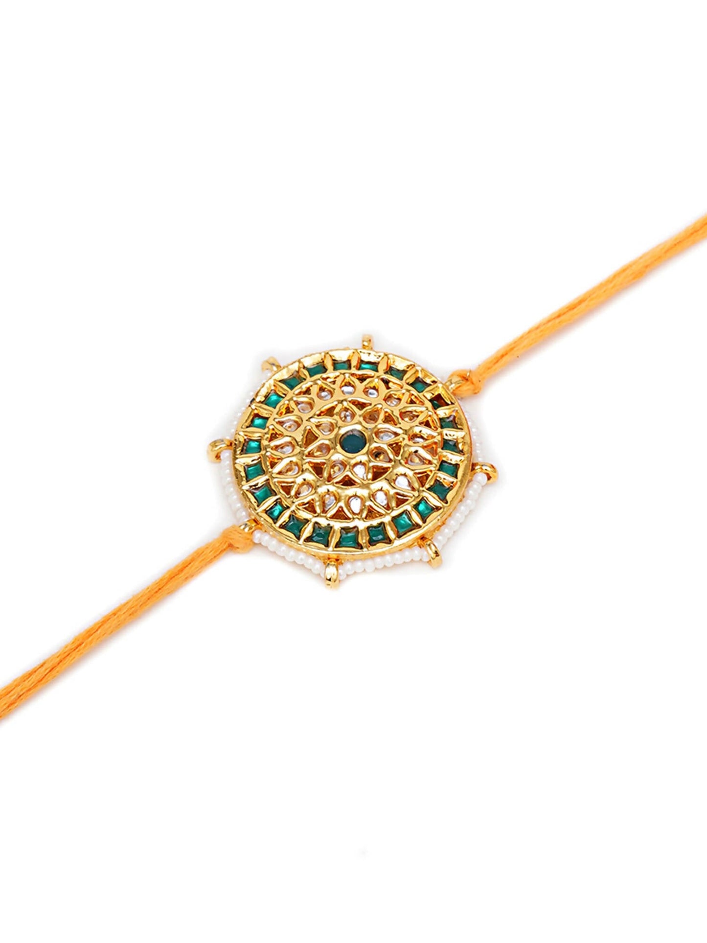 Designer kundan Rakhi - Ruby Raang