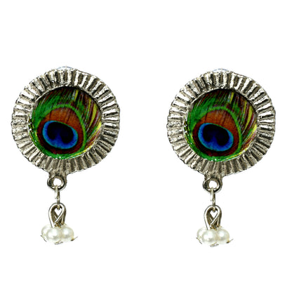 Mominos Fashion Johar Kamal Oxidised Silver-Plated Brass Finish Long Necklace For Women (Silver)