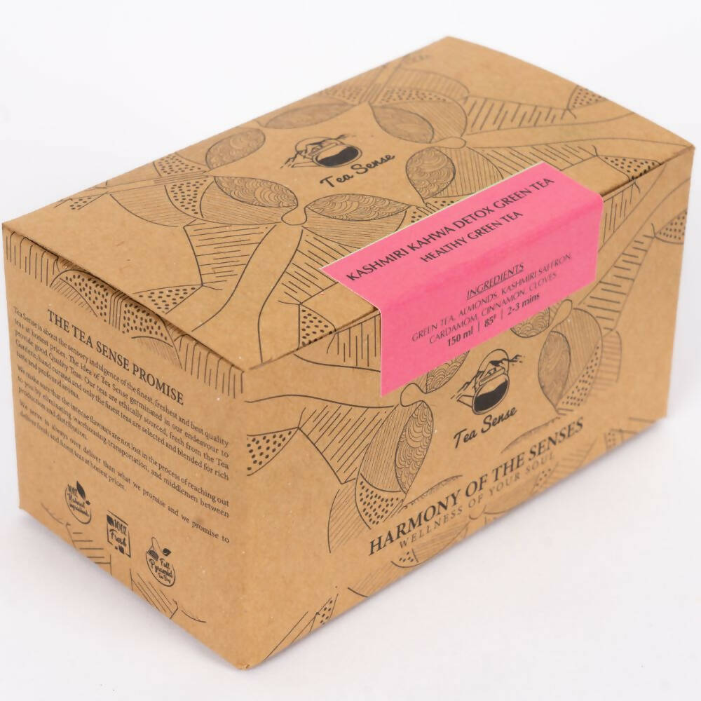 Tea Sense Kashmiri Kahwa Detox Green Tea Bags Box