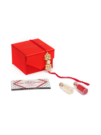 Designer kundan Rakhi - Ruby Raang